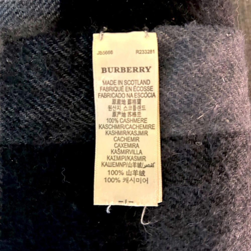 Burberry check cashmere scarf